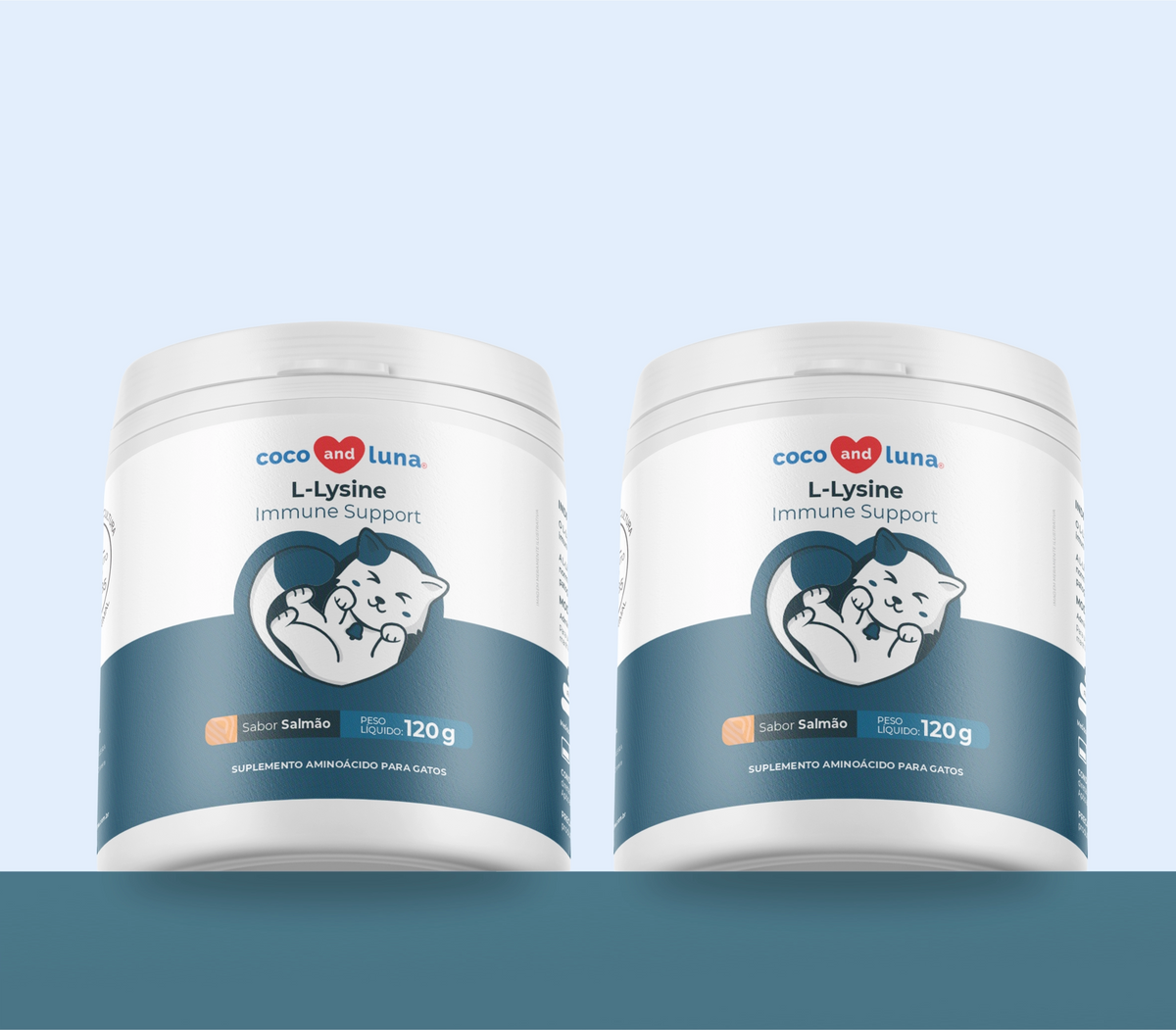 Lisina para gatos - 240g - Ajuda na imunidade e visão. Sabor salmão.