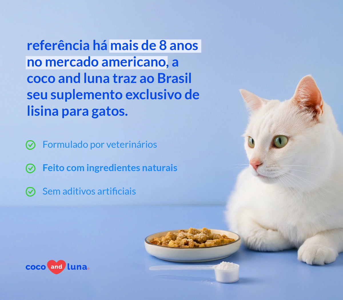Lisina para gatos - 240g - Ajuda na imunidade e visão. Sabor salmão.